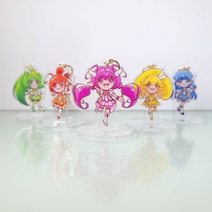 Smile Precure/Glitter Force Keychain Standees