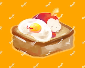 Fuecoco Cozy Toast Print