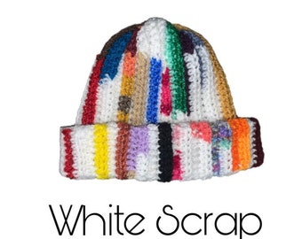 Crochet scrap yarn beanie / custom / handmade crochet beanie / multicolor / crochet / beanie / scrap yarn / stripe / personalized / split