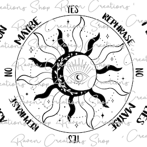 Pendulum Mat Digital File | Pendulum reading mat | witchcraft | witch craft and magic | mystical reading | Pendulum Reading Design