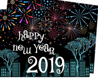 happy new year card etsy new years picture card