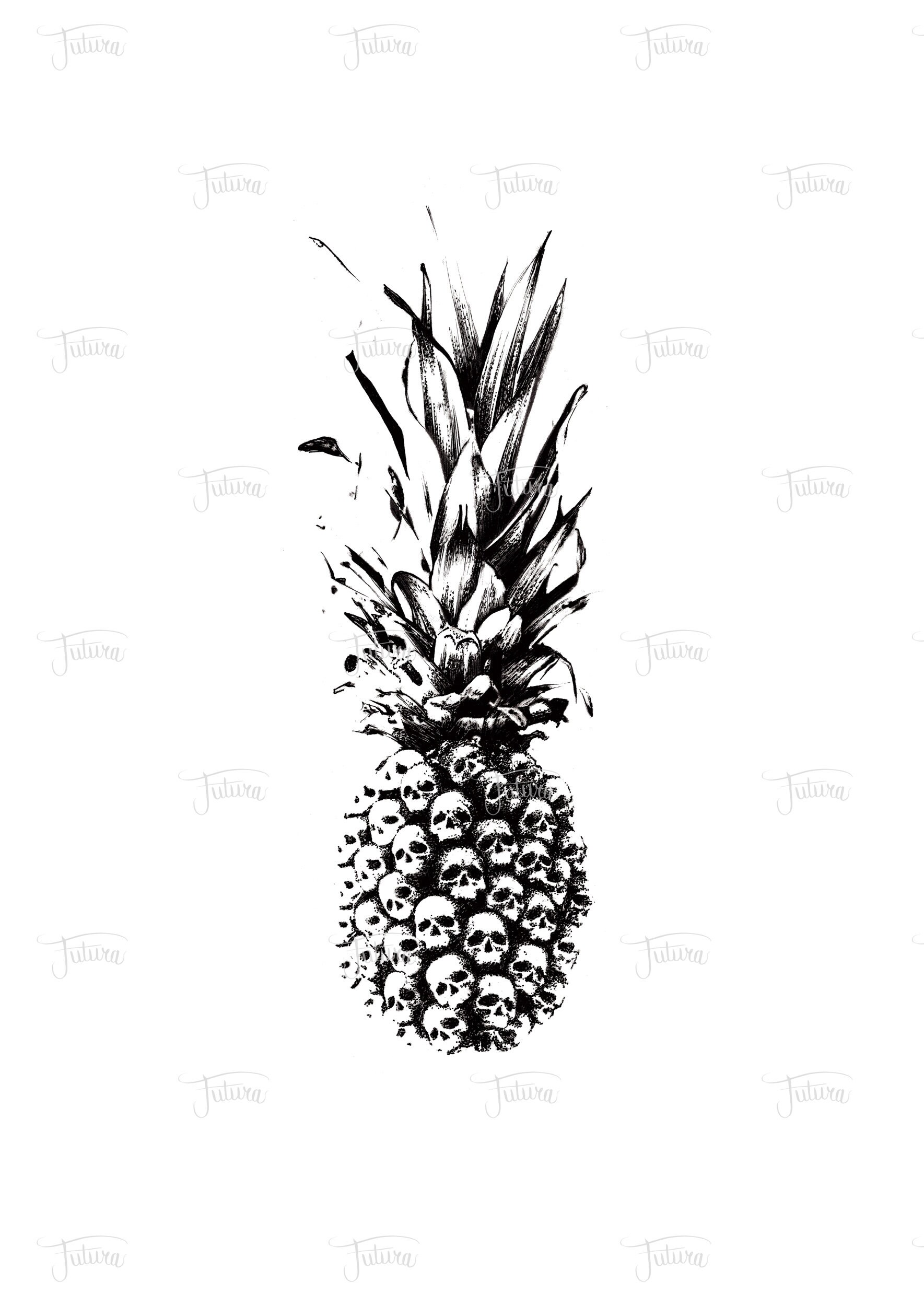 Pineapple Skulls Limited Edition of 30 by Artist Futura - Etsy