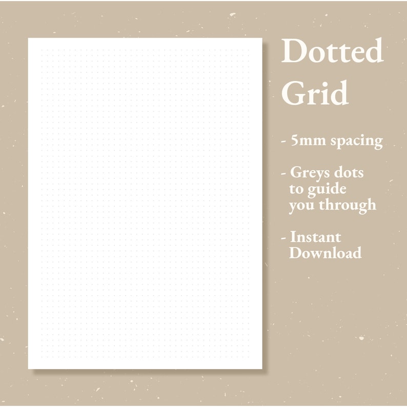 Square & Dotted Note Taking Paper Template Grid Paper - Etsy