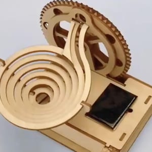 Marble Power 3D Wooden Puzzle DIY Assembled Craft Building Engineering Educational Toy Set