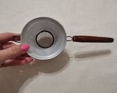 Vintage Kitchen Strainer Sieve Small Utencils Spoon Pestle Maul Solid Wood, Primitive Wooden Kitchen Tool Board Farmhouse Decor old