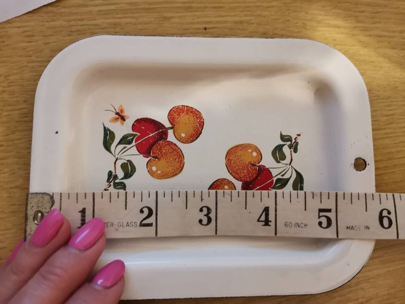 Vintage Enamel Soap Dish Jewelry Tray Soap Holder White Etsy