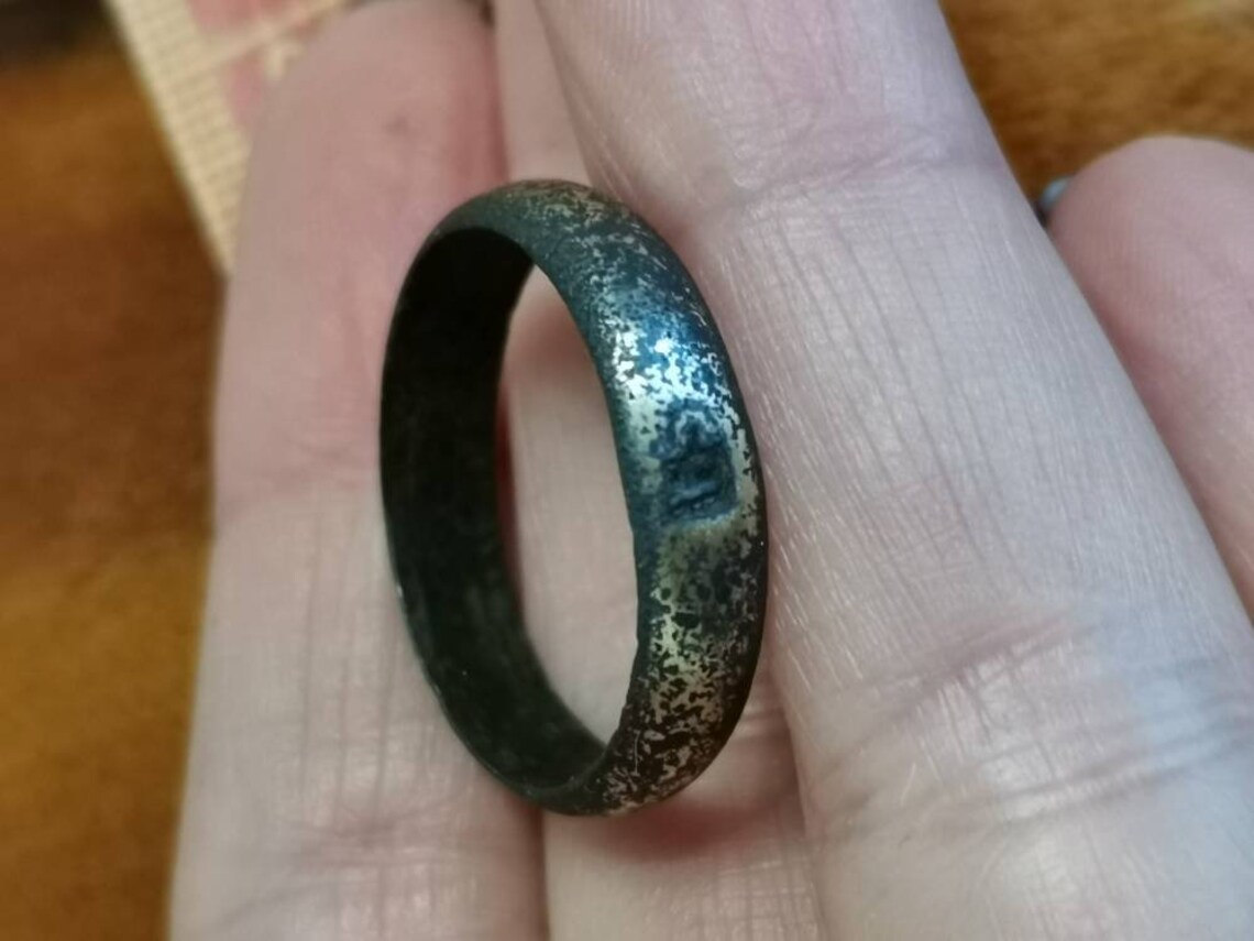 Ancient Bronze Wedding Band Ring Archaeological Find Dig Etsy
