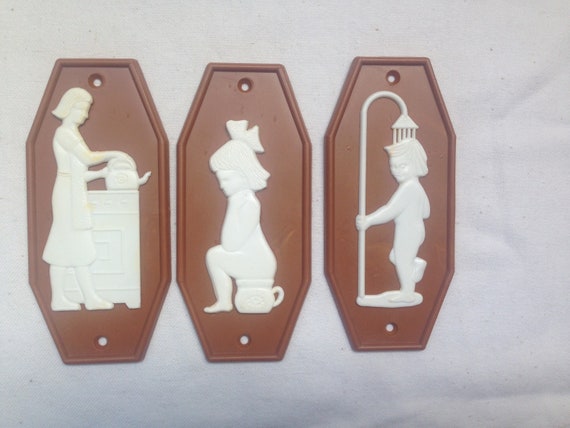 Nos Vintage Bathroom Toilet Door Signs Retro Wc Sign Door Etsy