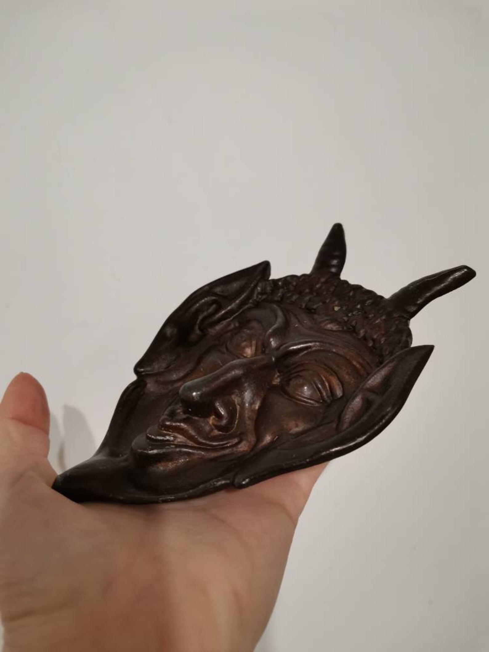 Devil Face Ashtray Cast Iron Metal Soviet Satan Vintage Gift Etsy