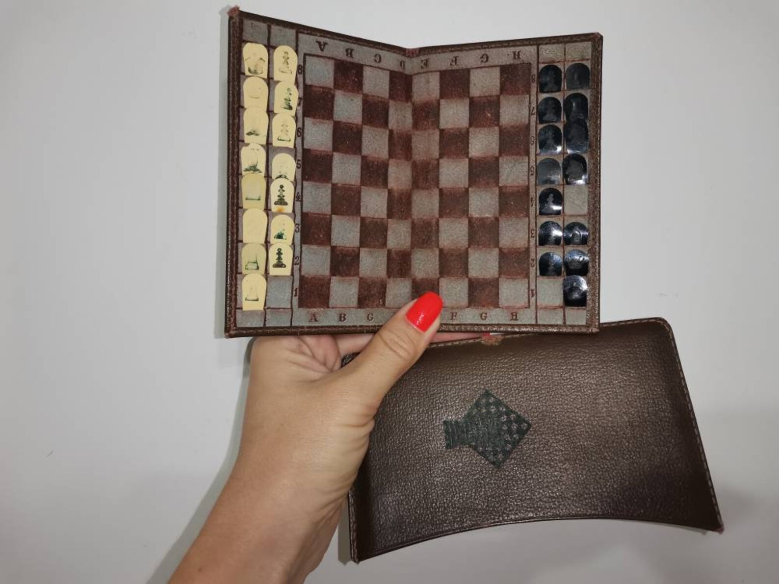 Slotted Chess Set/ Pocket Chess / Wallet Chess/ Vintage Soviet Etsy