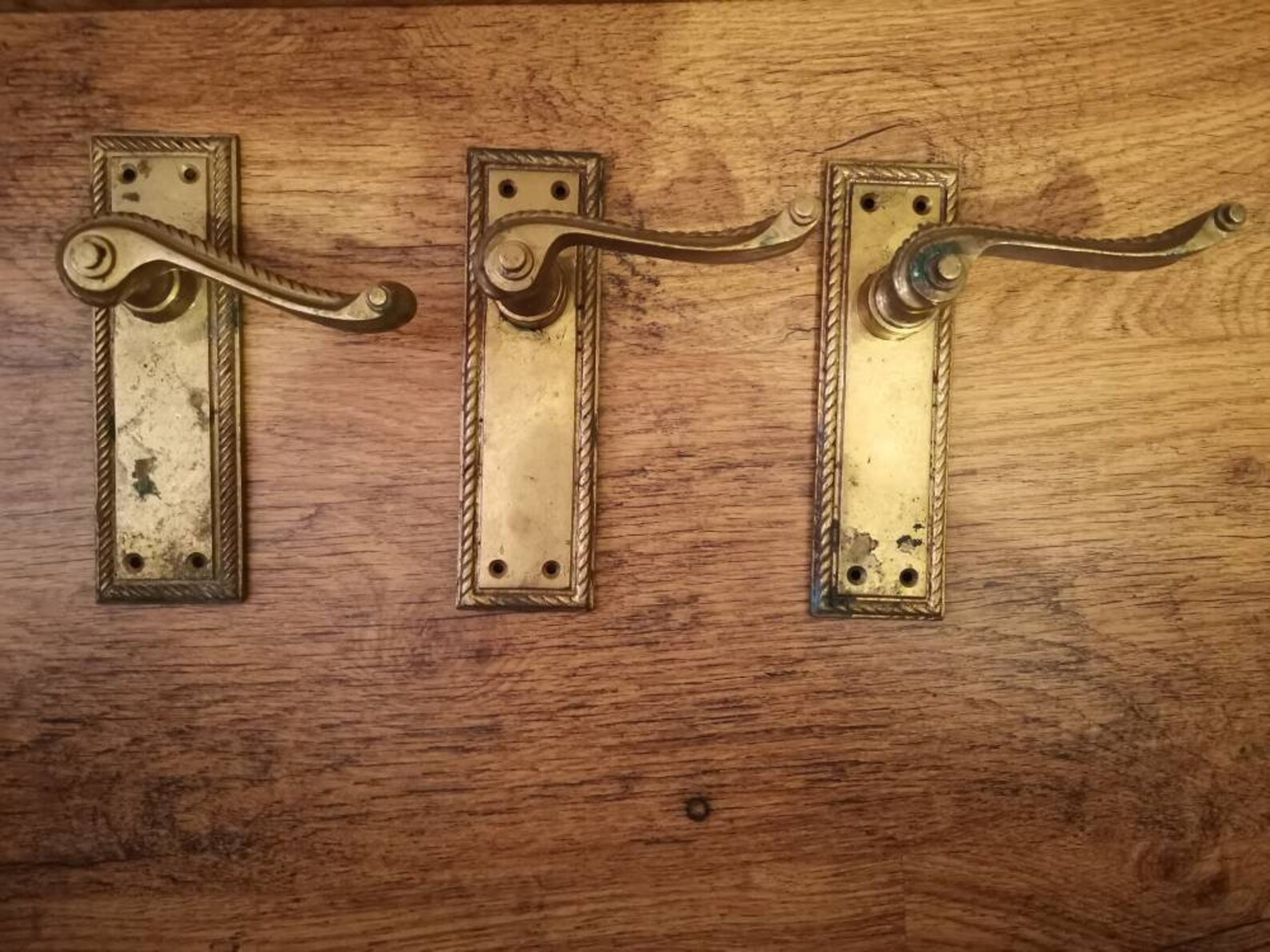 Vintage Brass door pulls carved metal Mortice Lock Lever Rope Etsy