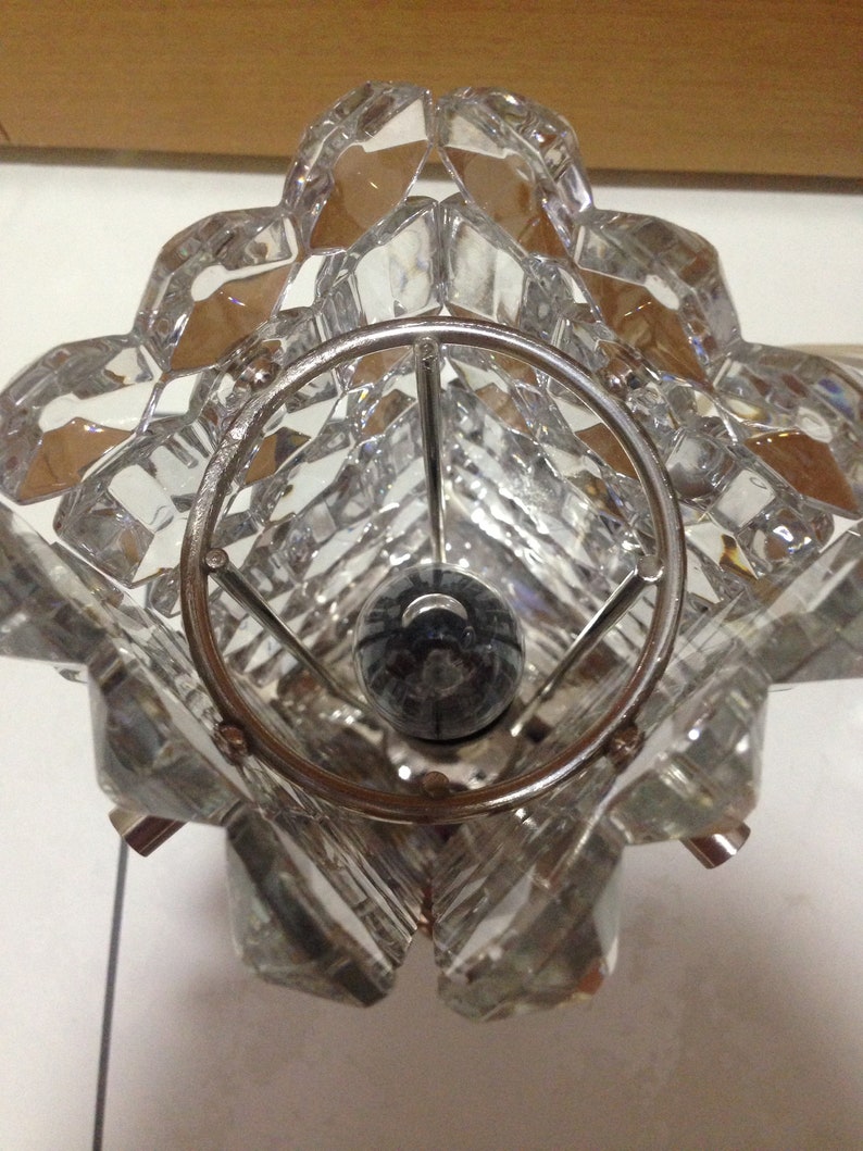 Vintage Bedside Lamps Mid Century Crystal Desk Lamp Small Etsy