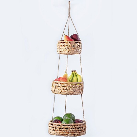 Hanging 3 tier basket deals