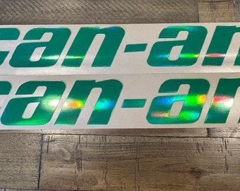 CAN-AM decals Holographic quality set of 2 Uv gloss laminated Outdoor commercial grade material Can-am Maverick X3 R Turbo CanAm Can am