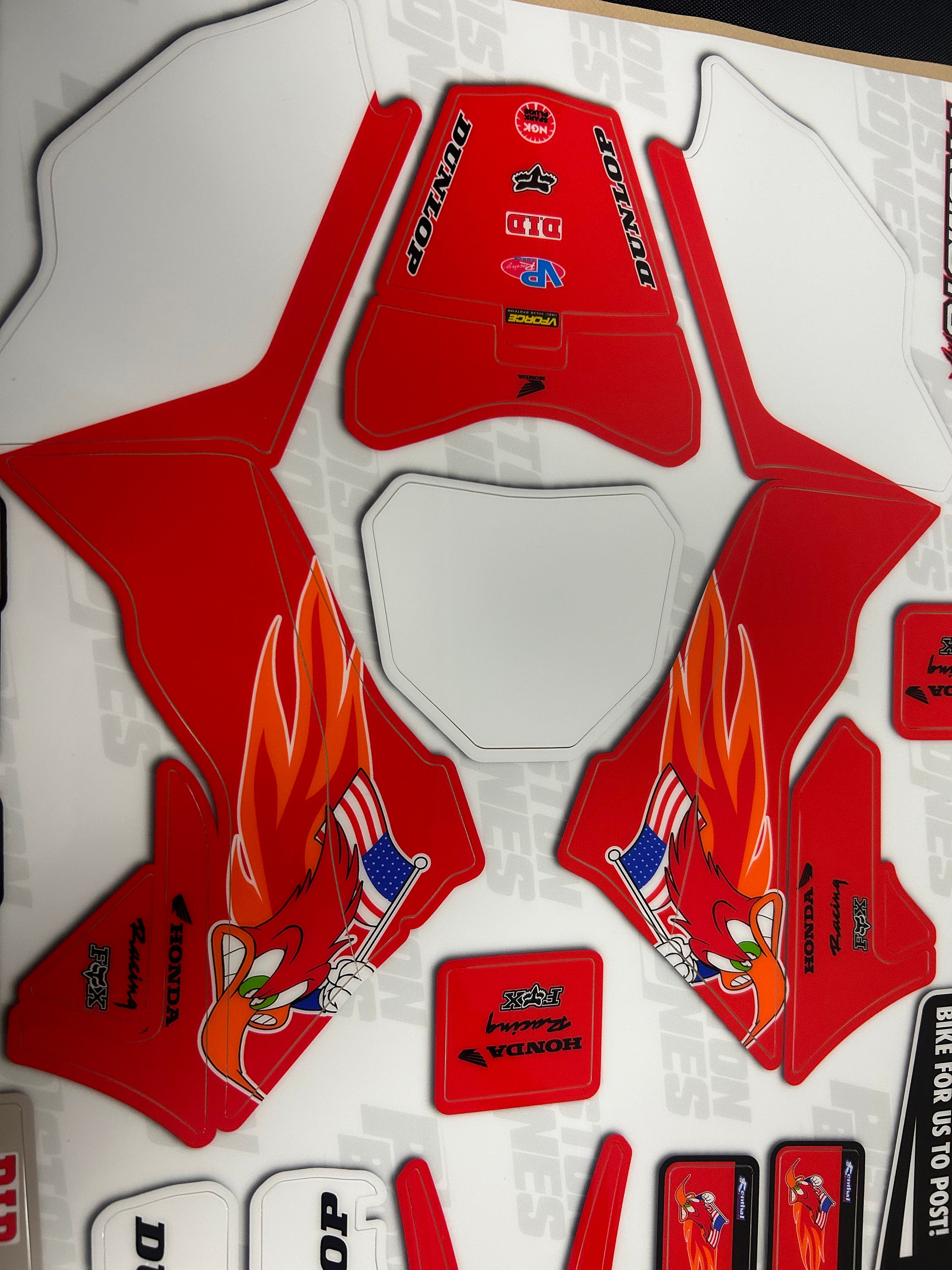 Losi Dirtbike Graphics Kit Thick Quality Real Moto Material Woody