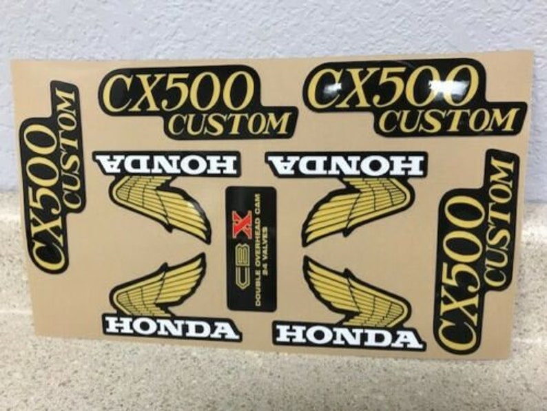 Honda CX500 Cx 500 Decal Sticker Tank Side Panel Kit Quality Etsy