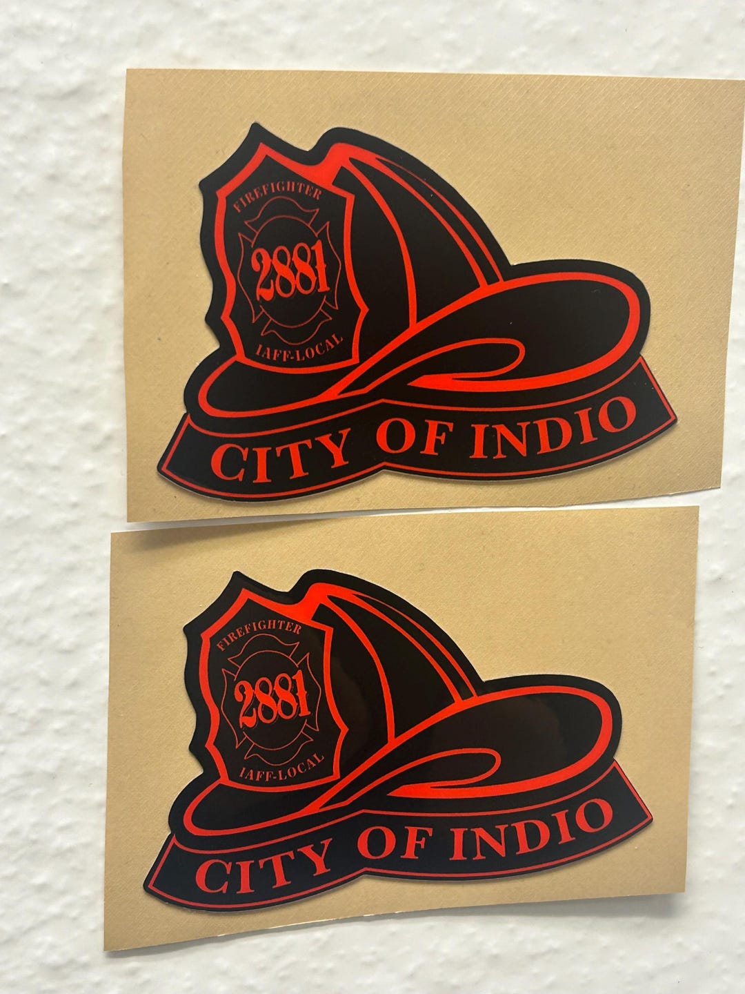 CITY of INDIO Fire Department Helmet Decals Stickers Window Stickers Uv ...