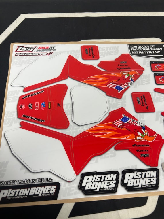 Losi Dirtbike Graphics Kit Thick Quality Real Moto Material Woody