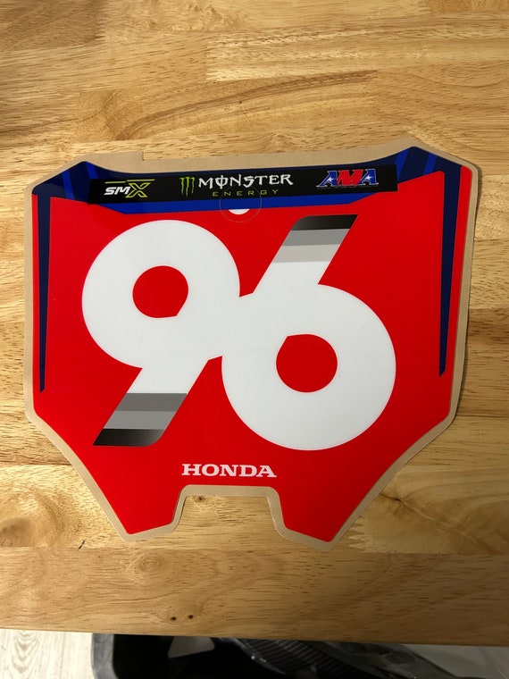 HUNTER LAWRENCE Front Number Plate Decal Replica SUPERCROSS #96