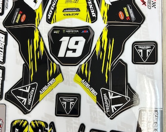 Gráficos Y Calcomanías De Alta Calidad Para Losi Pro Moto MX – Estilo Suzuki, Grosor Premium
