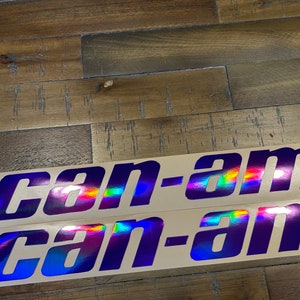 CAN-AM decals Holographic quality set of 2 Uv gloss laminated Outdoor commercial grade material Can-am Maverick X3 R Turbo CanAm Can am