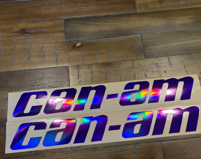 CAN-AM Decals Holographic Quality Set of 2 Uv Gloss Laminated Outdoor ...