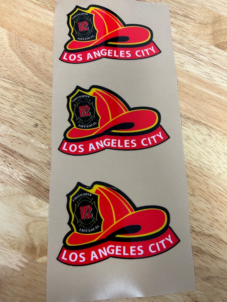 Los Angeles City Fire Department LA Fire Department LAFD Helmet Decals
