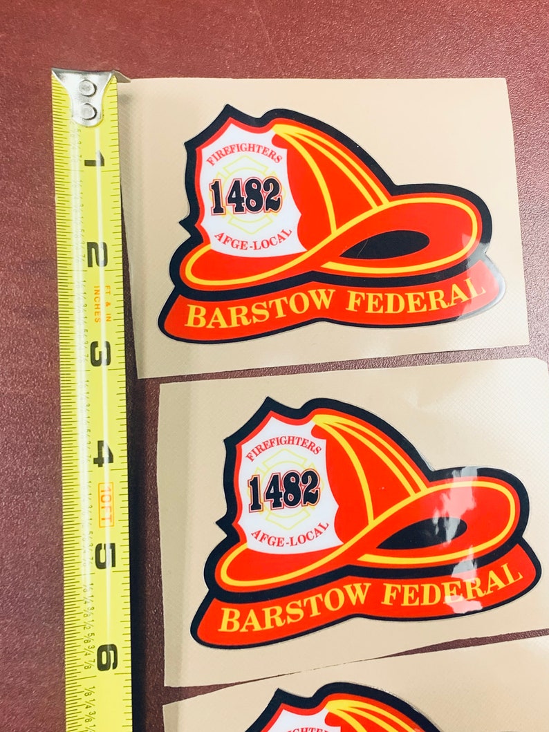 Barsrow Federal Fire Department Fire Helmet Decals Stickers Window ...