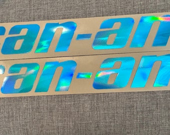 CAN-AM decals Holographic quality set of 2 Uv gloss laminated Outdoor commercial grade material Can-am Maverick X3 R Turbo CanAm Can am