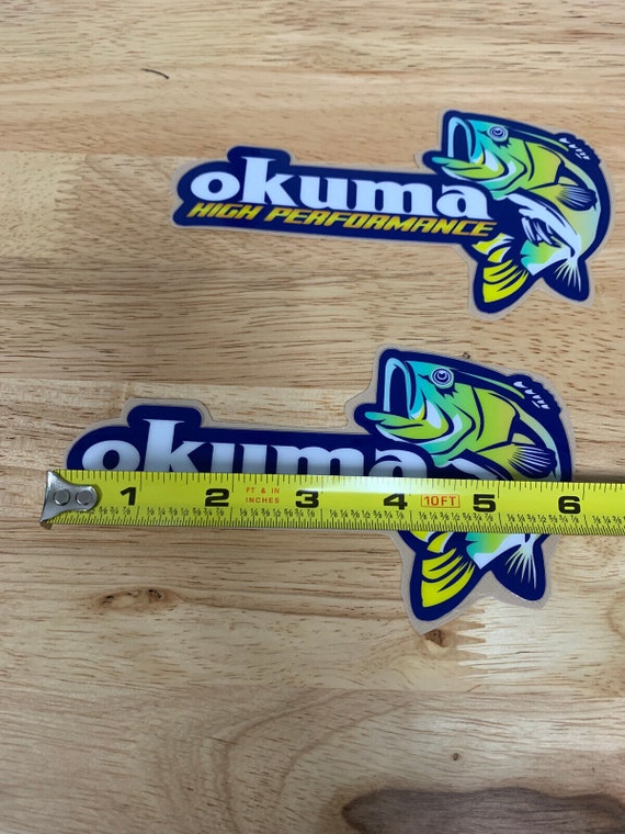OKUMA High Perfomance Fishing Decals Amazing Outdoor Quality for Boat Truck  Tackle Box Ice Chest Decal High Quality Sticker Laminated USA 