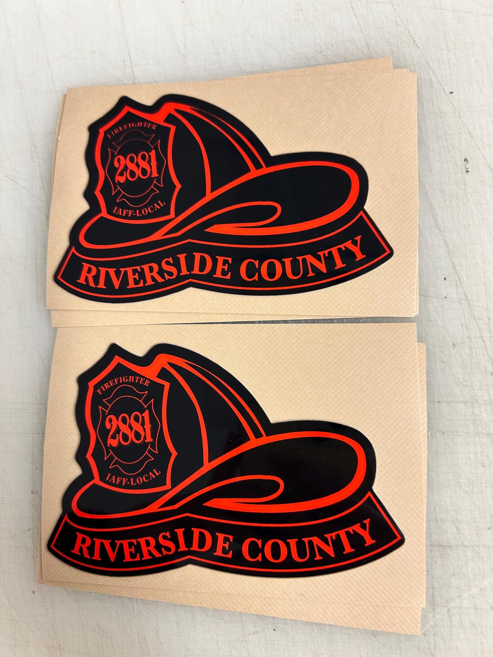 Riverside Rv Sticker RIVERSIDE Fire Department Helmet Decals 2 Stickers Window Stickers Uv ...