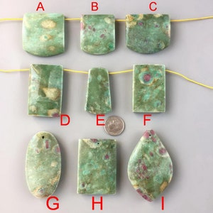Natural Freeform Ruby in Zoisite Pendant/Cabochon/Cab d4030