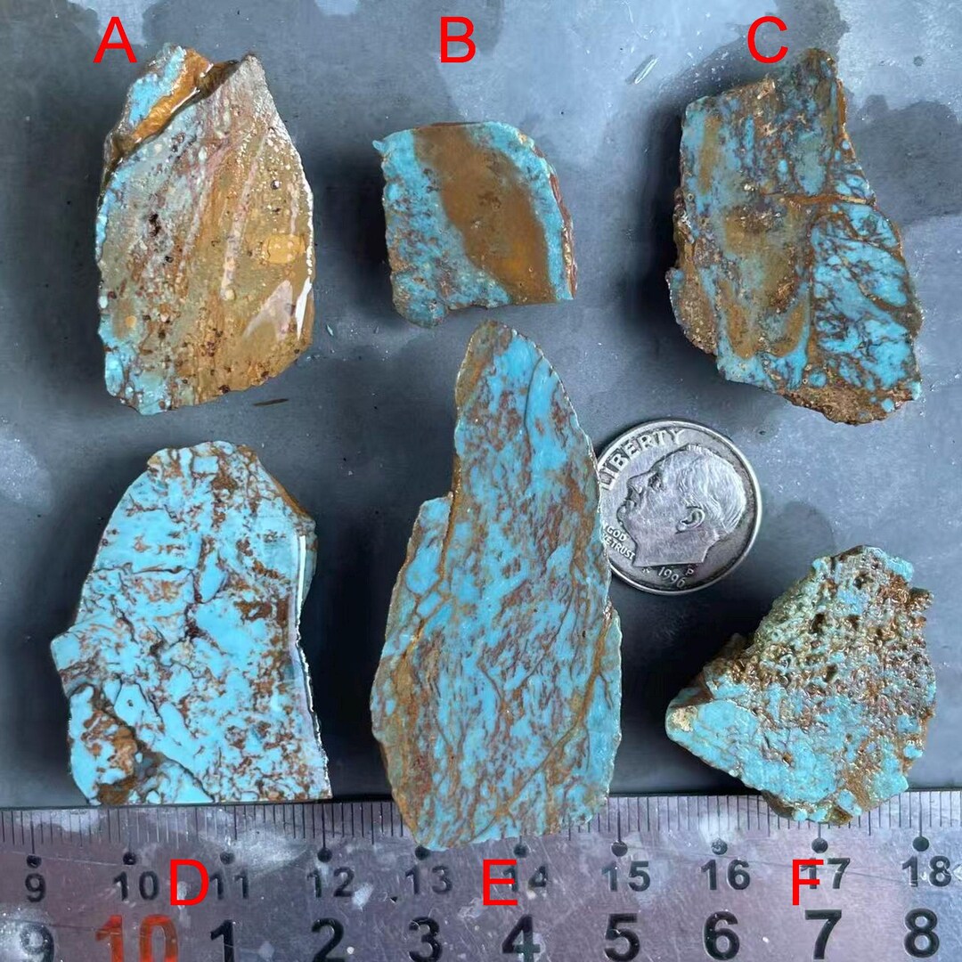 Turquoise Rough Slabs Natural Hubei Turquoise Associated Mineral Rough Slab/raw Material Rock ...