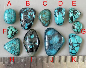 Stabilized Blue Cloud Mountain Freeform Hubei Turquoise Cabochon