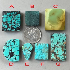 Stabilized Bamboo Mountain Rectangle Hubei Turquoise Cabochon/Double Polished Chinese Gemstone Cab Y180