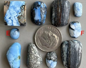 Natural Freeform Hubei White Turquoise Cabochon/Lavender Gemstone Cab Y437