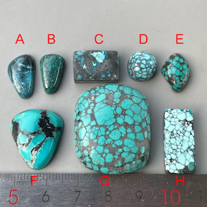 Stabiliserad Blue Cloud Mountain Freeform Hubei Turkos Cabochon/Kinesisk Ädelsten Cab Y924