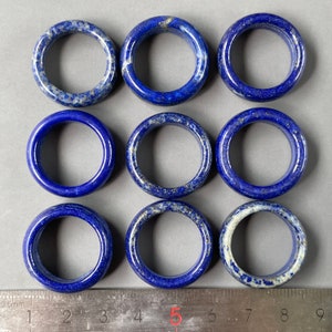 Natural Blue Lapis Lazuli Ring/Handcrafted Gem 5#~7.9# d4084
