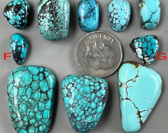 Stabilized Freeform Cloud Mountain Hubei Turquoise Cabochon/Chinese Gemstone Cab Y174