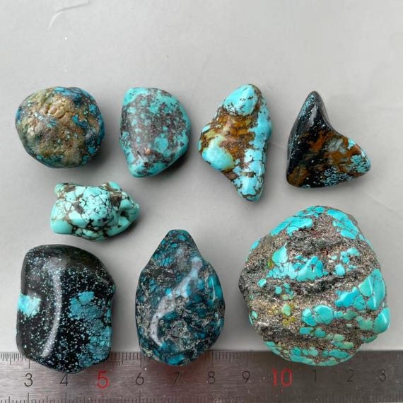 Stabilized Polished Blue Cloud Mountain Hubei Turquoise Rough