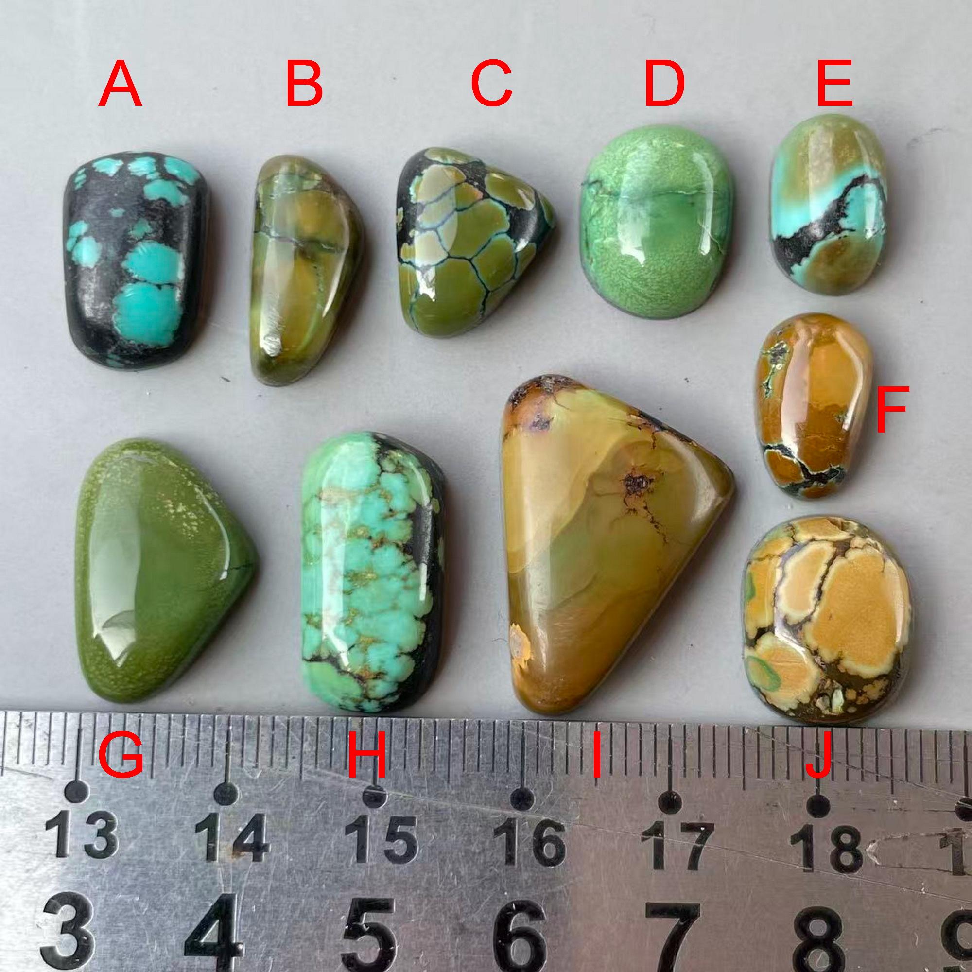 Stabilized Bamboo Mountain Freeform Hubei Turquoise Cabochon