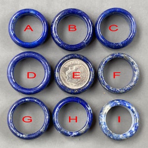 Natural Blue Lapis Lazuli Ring/Handcrafted Gem d4092