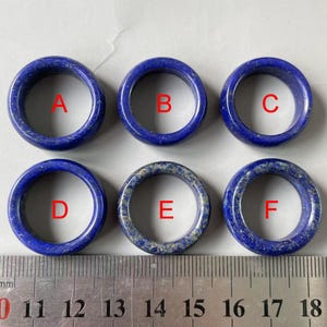 Natural Blue Lapis Lazuli Ring/Handcrafted Gem D4193