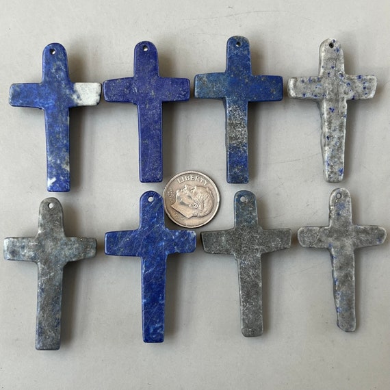 Natural Afghanistan Lapis Lazuli Crucifix Pendant/jesus Christ