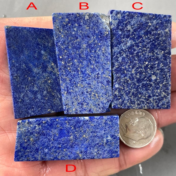 Natural Deep Blue Afghanistan Lapis Lazuli Rough Mineral Slab/Raw Material Slice c2804