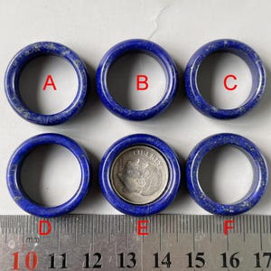 Natural Blue Lapis Lazuli Ring/Handcrafted Gem 7.75#~7.9# d4179