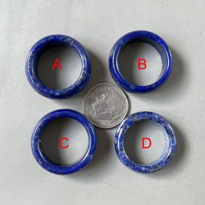 Natural Blue Lapis Lazuli Ring/Handcrafted Gem d4170