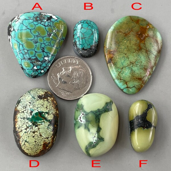 Stabilized Freeform Bamboo Mountain Hubei Turquoise Cabochon/Chinese Gemstone Cab Z898