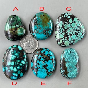 Stabilized Drilled Bamboo Mountain Hubei Turquoise Bead&Pendant/STB Chinese Gemstone Cab Y268