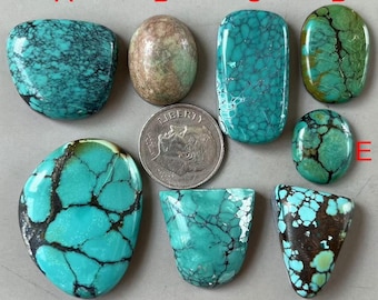 Stabilized Freeform Bamboo Mountain Hubei Turquoise Cabochon/Chinese Gemstone Cab Backed Y543